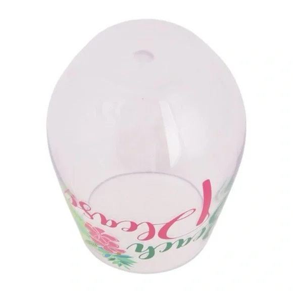 Beach Please Clear Acrylic Stemless Wine Tumbler, 19-Ounce- NWOT - Picture 4 of 10